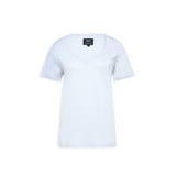 Still-T-Shirt V-Ausschnitt Baby Blau